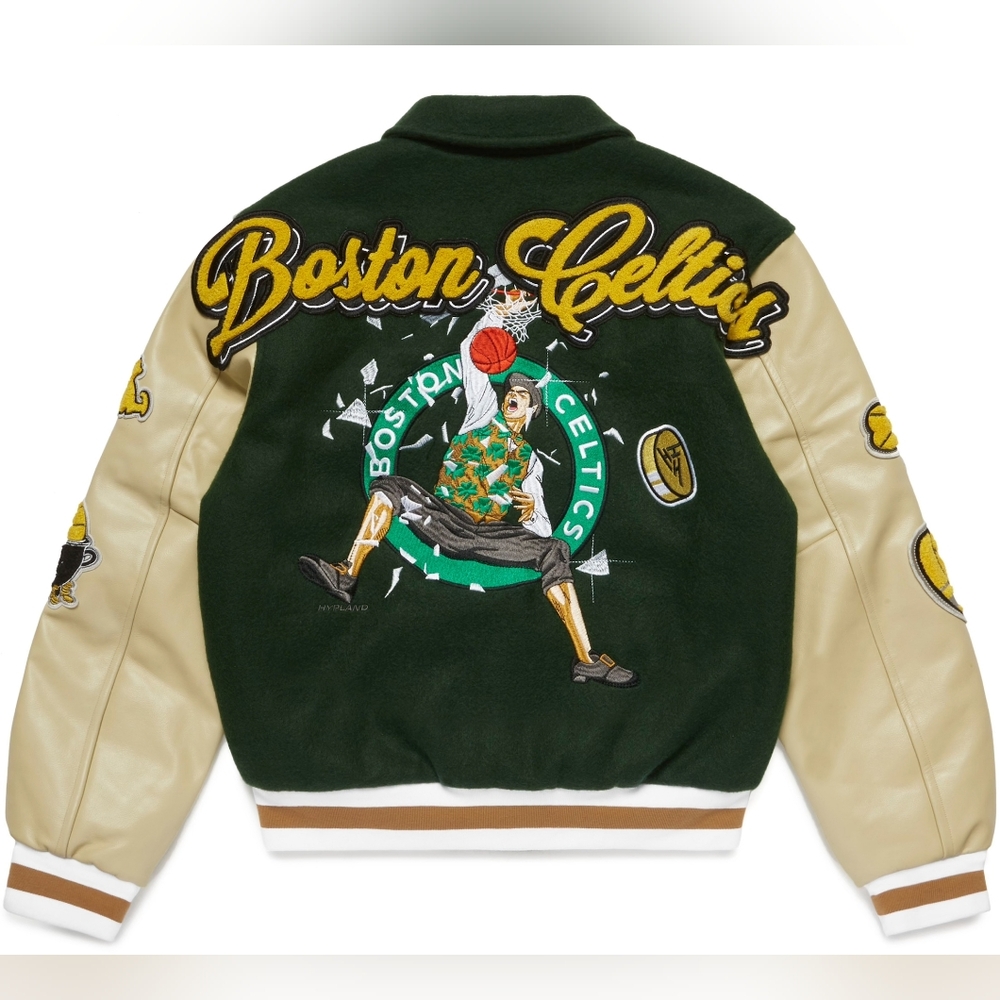 Hypland® x NBA® Boston Celtics Varsity Letterman Jacket | Large